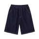Zuoxi Kinderkleidung Jungen Denim Shorts Sommer Mid-Pants 2025 Neue Kinder dünne Hose dunkle Jeans Farbe 150