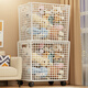 Aomingyuan children's toy storage rack home living room miscellaneous doll storage rack building block storage basket storage basket dirty clothes basket toy storage basket large mobile - white