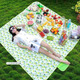 Climbing mat picnic mat outdoor moisture-proof mat portable floor mat picnic cloth ins camping mat picnic essential supplies green leaves waterproof/non-stick grass Oxford cloth 150*200cm