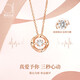 Love Promise Beating Heart Rose Gold Necklace Women's 2025 New Light Luxury Niche High-Sense Girlfriend Wife Birthday Gift