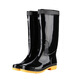 Huili 807 Hochröhrchen schwarze Regenstiefel Männer und Frauen Wasserschuhe Plastik OverShoes Gummischuhe wasserdicht und nicht rutschern im Freien Huili 807 mittlerer Röhrchen 41
