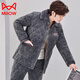 
Catman (MiiOW) pajamas for men in autumn and winter, three-layer thickened coral velvet cotton flannel warm home clothing set winter style C9901 black gray men [milk velvet] XL 3 layers x (125 145Jin [Jin equals 0.5 kg]) three-layer thickened