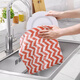 Best helper coral velvet rag 30*30cm*3 pieces wet and dry dishcloth kitchen scouring pad household cleaning towel
