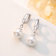 Guanpu Pavilion Fat Donglai's same style pt950 platinum pearl earrings PT950 natural and feminine platinum earrings, earrings, earrings, platinum pearl printed earrings (pearls 9-10mm) partial