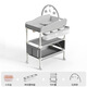 DEARVADER diaper table baby care table portable multi-functional foldable bathing baby bed diaper changing touch table basic toy model - light gray