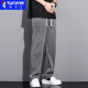 Pantalones de pantalones de pierna anchos de la pierna de la pierna del alambre de hielo holgado de los jeans de los jeans, los pantalones de pierna anchas de la pierna de la pierna del alambre de hielo recto, los hombres casuales de los hombres de la pierna de la pierna de la pierna de la pierna de la pierna.