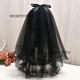 Zi Jiafu Proposal Veil Bridal Main Veil Black Veil Halloween Photo Short Retro Dark Korean Hairdress Photo Cos Black Hemming Style with Hair Comb About 77cm