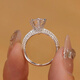 Pu Lian Moissanite Ring Half Diamond Ring Silver Jewelry Female Couple Ring Silver Platinum Plated One Carat Gemstone Wedding Ring Main Stone 5 Carat No. 9