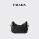 PRADA/Prada Gift Women's Saffiano Leather Mini Hobo Handbag Underarm Bag Women's Bag Black-New Style