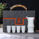 Su's ceramic wine set, ice jade porcelain, high-rise white wine glass set, one pot, four cups, housewarming gift