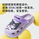 Daddy Pig Children's Croc Shoes for Girls Summer Indoor Home Non-Slip Baby Girl 2025 New Sanrio Sandals for Medium and Large Children Purple Kuromi 20 Inner Length 20cm/Suitable for Feet Length 19cm
