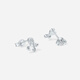 ZLF (ZLF) pt950 platinum earrings for women, simple car flower shiny butterfly earrings for girlfriend, one pair - 1.69g