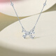 Saturday Fu PT950 platinum necklace for women platinum pendant bow birthday gift B0614907 40+5cm about 3.07g