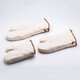 Pickup Cat Thickened Insulated Baking and Barbecue Special Gloves Kitchen Oven Microwave Anti-scalding High Temperature Resistant Household Off-White Medium-2 Pack