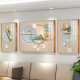 
Modern simple sofa background wall decoration painting living room abstract hanging painting light luxury TV wall painting crystal porcelain mural TXMG9740 middle 80*60cm/right 40*60cm suitable for 2.