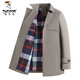 Woodpecker Windbreaker Mid-longitud Mid-longitud Mid-longitud Media Top 2025 Spring and Autumn New Business Chaqueta casual Khaki 2806 Spring and Autumn Style L 130-145Jin [Jin equivale a 0.5 kg]
