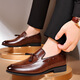 Voiture classique transfrontalière de grande taille British Business Casual Leather Shoes Youth Versatile Coréen Men's Chaussures noir 9923 38