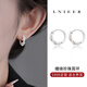 Lnieer999 pure silver wrapped pearl earrings women's niche high-end ear pierced earrings earrings 2024 new ear buckle earrings 999 pure silver wrapped pearl earrings