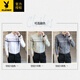 
Playboy striped shirt men long-sleeved summer men business casual anti-warm plaid shirt formal clothes spring clothes 9901 gray XL