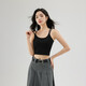NOME suspender vest for women with slim body and beautiful back and chest pads, one-piece inner and outer strap top, gray M