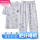 莫代尔睡衣男夏季纯棉短袖长裤薄款青少年全棉大码卡通家居服套装可外穿 Y9209 3XL 【建议170-190斤穿】