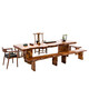 Songs 2025 neuer massiver Holz Tee Tisch Tee Tischstuhl Kombination Einfacher moderner Büro-Tee-Tisch Neue chinesische Tafel-Tee-Tisch Einer Tisch: 180*(65-70)*755 cm Montage