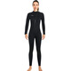 DIVE&SAIL long-sleeved one-piece wetsuit 3MM wet suit for men and women, surf suit for couples, warm and cold snorkeling, winter swimsuit, wet suit, men's black 3XL XXX