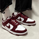 Nike Мужская обувь и женская обувь 2025 Spring New Dunk Low Councers's Модные и универсальные повседневные туфли на низком уровне для женщин DD1391/CW1590-100 Черно-белая панда 35,5 (GS)