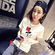 Kaiji Rui Weiß kurzärmeliges T-Shirt für Frauen 2025 Sommer koreanischer Stil Slim Student Trendy T-Shirt 5049 White M.