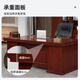ZHONGWEI boss desk painted office desk solid wood veneer manager desk president desk executive desk 1.6 meters including double cabinets