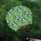 [9755 People Recolect] Fan de ronda Fan Fan Bamboo Summer Cotton Linen Cloth Classical Palm Fan China Handmade Palace Buddhist como Destino [Color aleatorio]