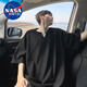 NASA MARVEL短袖t恤男士夏季休闲简约透气半袖V领上衣户外休闲服 白色 XL