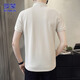 Romon camiseta de verano para hombres sólido color sólido camisa de polo de manga corta para hombres