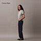 Calvin KleinJeans【复刻90系列】25春夏新款女士ck亚麻直筒牛仔裤47AB718 RBW-牛仔深蓝 28