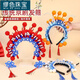 MiU Se Peking Opera headband, national fashion twist stick headband, diy headdress, intangible cultural heritage, opera fur ball, Hua Dan hair ornament, handmade decoration, Mu Guiying in charge, no support frame