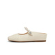 Tianmeiyi Mules Schuhe mit hoherhängender Frauen Sandalen Einkaufszentrum Gleicher französischer Bag-Toe-Halbschuhe 2025 Sommer BK841BH5 Beige empfohlen, eine größere Größe 34 zu nehmen 34