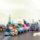 Kindermagnetisch Zug Cartoon Electric Track Engineering Car Macaron Musik Kinder Fernbedienung Autos Cartoon Elektrische Batterieversion Batterieversion