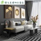 Nordisches Wohnzimmer frisch und stolpernfreies abstraktes dekoratives Gemälde moderne einfache Schlafzimmer Nachtsofa Hintergrund Wandhänge Gemälde 20*30 (Stoffmuster Film PVC Goldene Kante) P0312 Triple Couplet