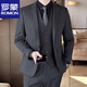 ROMON Striped Suit Men's 2025 Three-piece Slim Groom Wedding Dress Professional Formal Small Suit Jacket Men 1920 Black Suit Jacket M 170 Recommendation 105-120 Jin Jin equals 0.5 kg