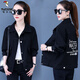 Woodpecker Black Denim Clothing 2025 Spring New Denim Jacket Women Korean Style Loose Slim Short Jacket Women's Top Fashion 9904# Front and Back Children's Embroidery S Recommended 80--100Jin Jin is equal to 0.5 kg