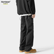 Homlean overalls men's autumn water-repellent mountaineering charge loose versatile casual long pants an11 black XL