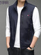 Tommy Hee Kelly Tommy Herren Frühling und Herbst Dünne Stand-Link-Weste Jacke im Freien vielseitig gelegentlich ärmellose Weste Trend 686 Khaki M [Vorgeschlagenes Gewicht 100-115 Jin [Jin gleich 0,5 kg]]]