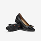 Bata Light Mund Single Schuhe für Frauen 2025 Frühlingseinkaufszentrum Neue Schaffell Dicke Ferse Pendler Bogen Single Schuhe 6296daq5 Schwarzweite Ausgabe 36