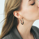 AGATHA Xu Yan's same style tortoise shell earrings for women, birthday gift for girlfriend and best friend, high-end earrings, gold
