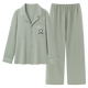 Ehepaar purer Baumwollpyjama für Frauen mit Herbst und Winter mit Brustpolster Panda Long Sleeves Neue Neujahrswaren große Größe für Outdoor-Verschleiß 16803 Herren-Graugrün [Herbst und Winter verdickt] XL 120-140jin [Jin gleich 0,5 kg]