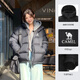 
Camel down jacket for women in winter new thermal reflection heating and warmth thickened hooded bread jacket short jacket 734CA6B605C4 Phantom black/ether blue with armband S
