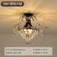XMSJ European crystal small chandeliers American light luxury aisle light corridor balcony lamp entrance staircase cloakroom lamp hallway lamp foyer lamp 9885 black large suction + three-color light bulb