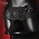 
Men's sexy thong underwear lace suspender underwear transparent low waist nishi sex underwear airplane jj cover bed black [sling] lace skirt [thong] opening