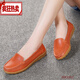 Prince Yierkang Spring Flat Sole Beans Chaussures Soft Sole Sole d'âge moyen et âgés Mothers Chaussures Tendon de boeu