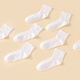 Kinder Socken von roten Bohnen 6-12 Jahre, männliche und weibliche, mittlere und große Kinder 8-12 Jahre alt, Frühling und Sommer 5 Paare atmungsaktiv